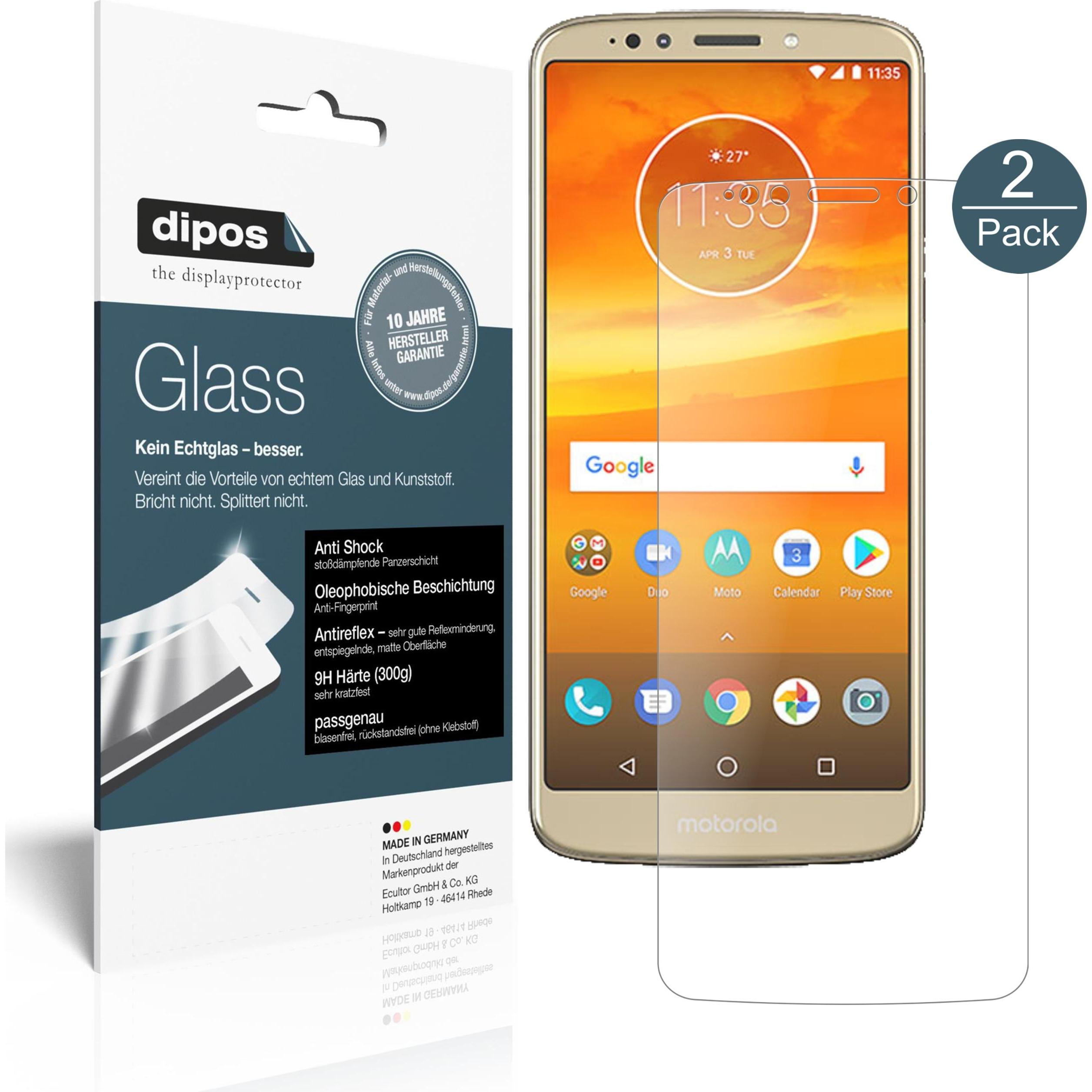 Dipos Displayschutz Anti-Shock (1 Stück, Motorola Moto E5), Smartphone Schutzfolie, Transparent