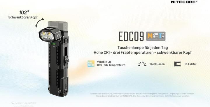 Produktbild Nitecore EDC09 (10.80 cm, 1600 lm)