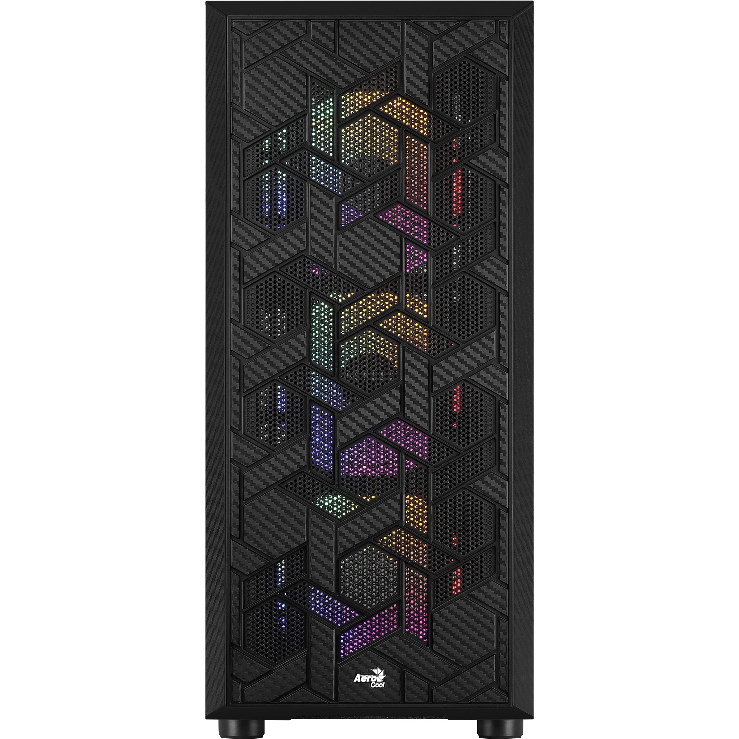Thumbnail - AeroCool Hive FRGB (ATX, mATX, Mini-ITX), PC Gehäuse, Schwarz