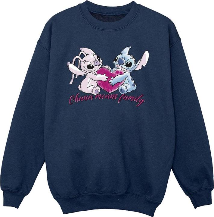 Produktbild Disney Lilo And Stitch Ohana Heart With Angel Sweatshirt Mädchen (116)