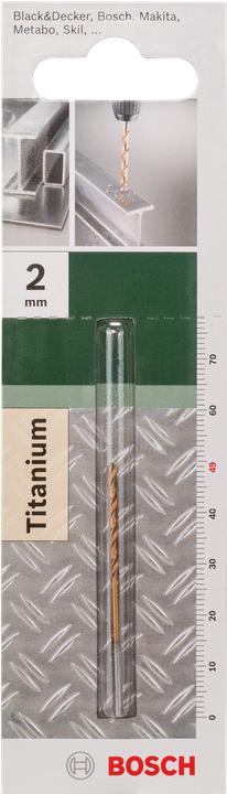 Actual product image Bosch Zubehör Metal drill HSS-TiN, DIN 338 D= 2.0 mm L= 49 mm (2 mm)