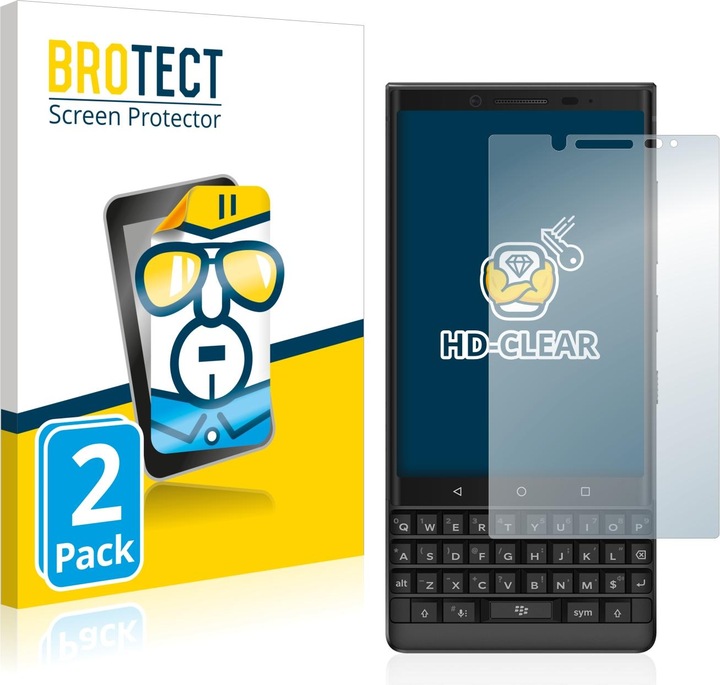 Produktbild BROTECT Schutzfolie Displayschutz Displayschutzfolie Folie Klar Transparent (2 Stück, Blackberry KEY2)