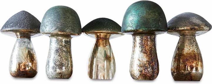 Loberon Set de 5 champignons décoratifs Grana