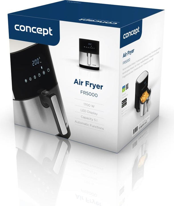Actual product image Concept FR5000 Deep Fryer One/One(s) Hot Air Fryer, Satin Steel