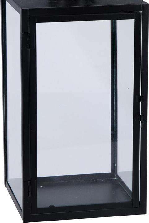 Produktbild Mojawo 2tlg Metall Laternen Set Schwarz Gartenlaterne Windlicht ca. H34/47cm