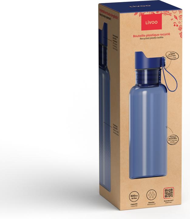 Actual product image Livoo 600 ml recycled plastic bottle (0.60 l)