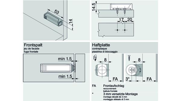 Actual product image Blum 956.1201 CS Adapterplatte