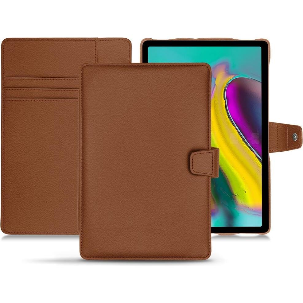Noreve Lederschutzhülle Wallet (Galaxy Tab S5e), Tablet Hülle, Braun