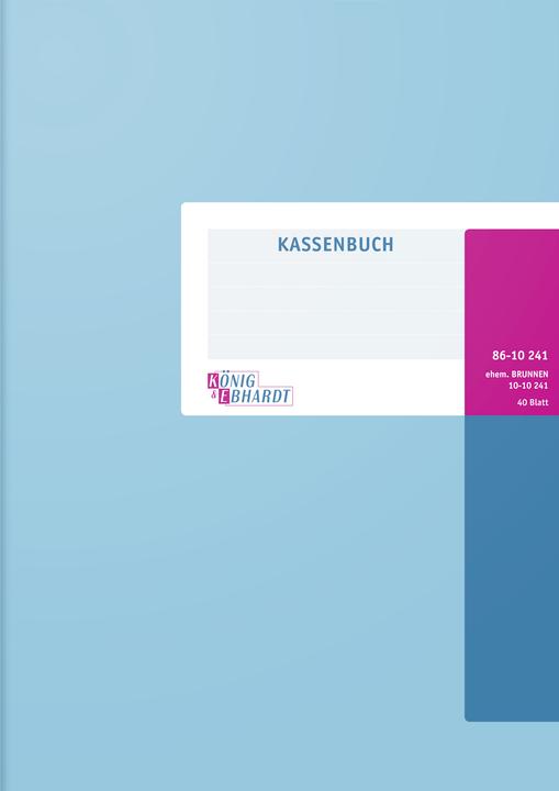 Actual product image König & Ebhardt Forms book cash book A4 40 sheets chequered cardboard light blue (40 x)
