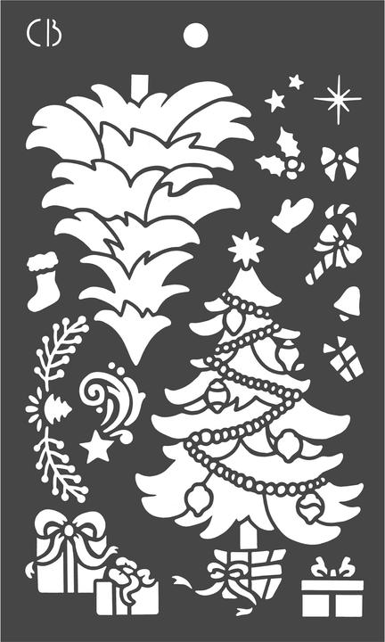 Immagine prodotto Ciao Bella Stencil "Albero di Natale", 24 x 14,4 cm