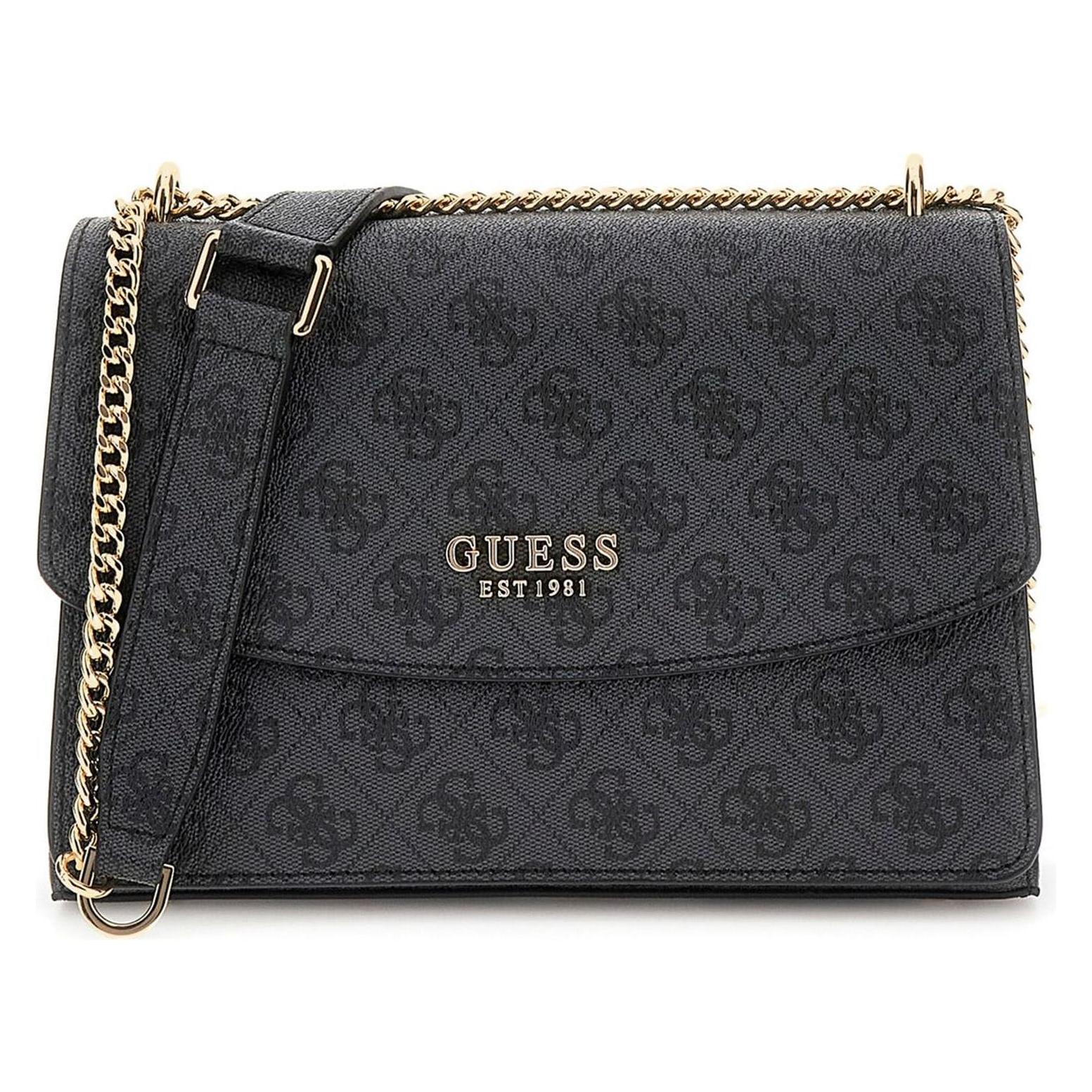 Guess, Damen, Handtasche, Calista Convertible Xbody Flap, Schwarz, Grau