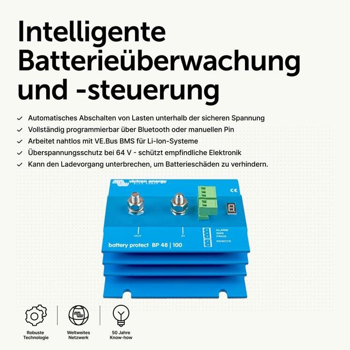 Actual product image Victron Energy Smart Battery Protect 48V-100A BPR110048000 Battery Isolator
