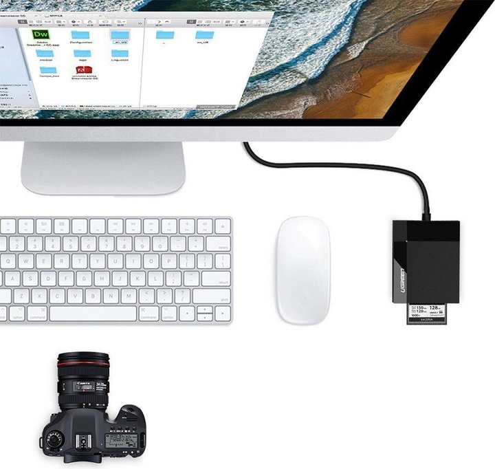 Produktbild Ugreen USB 3.0 SD/Micro SD/CF/MS Speicherkartenleser schwarz (CR125 30333) (USB 3.0)