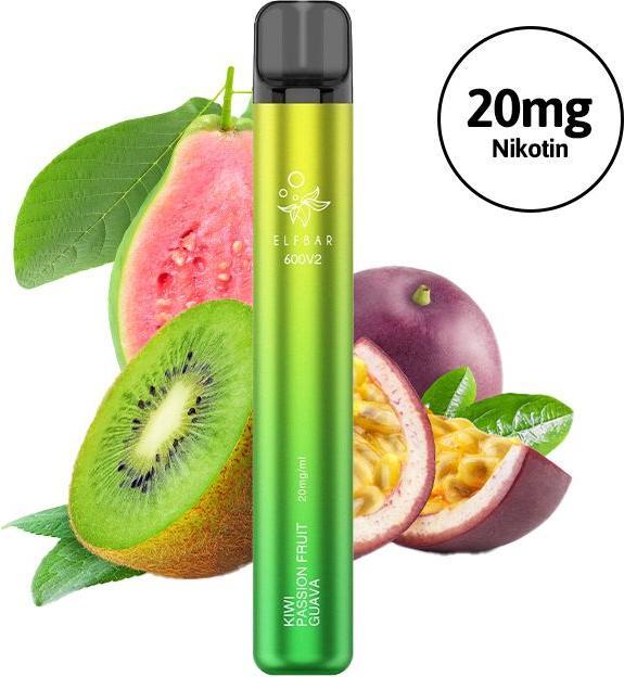 Image du produit Elfbar 600 V2 (Goyave, Kiwi, Fruit de la passion)