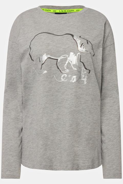 Produktbild Laurasøn T-Shirt, oversized, Eisbär, Rundhals, Langarm (M)