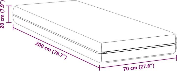Produktbild vidaXL Federkernmatratze (Federkern, 70 x 200 cm)