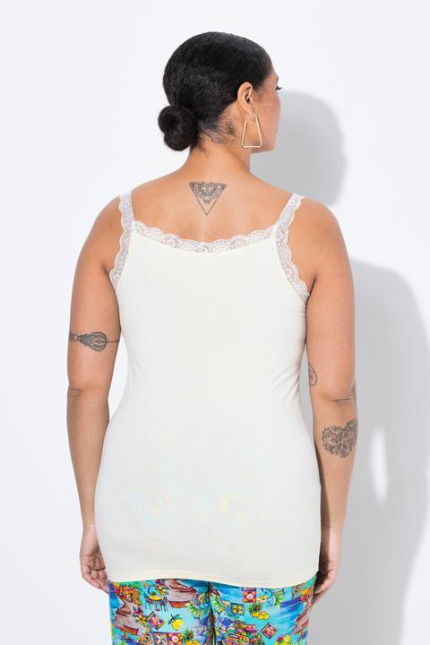 Produktbild Miamoda Top, ärmelloser Slim Fit, Glitzersteinchen, Spitze (48)