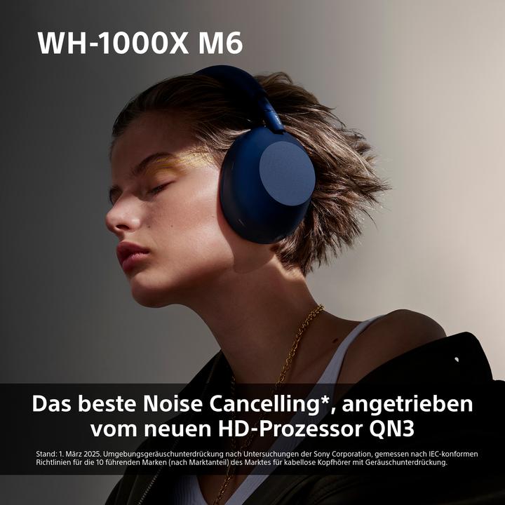 Produktbild Sony WH-1000XM6 (Aktive Geräuschunterdrückung, 30 h, Kabelgebunden, Kabellos)