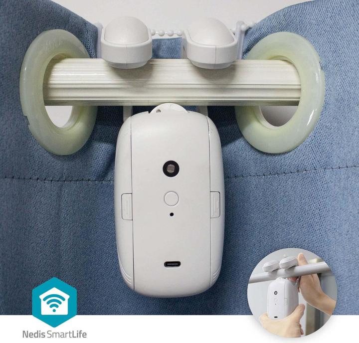 Image du produit Nedis SmartLife Robot Rideau | Barre à Rideaux | Rideaux Horizontaux | Alimenté par Piles / Electricité