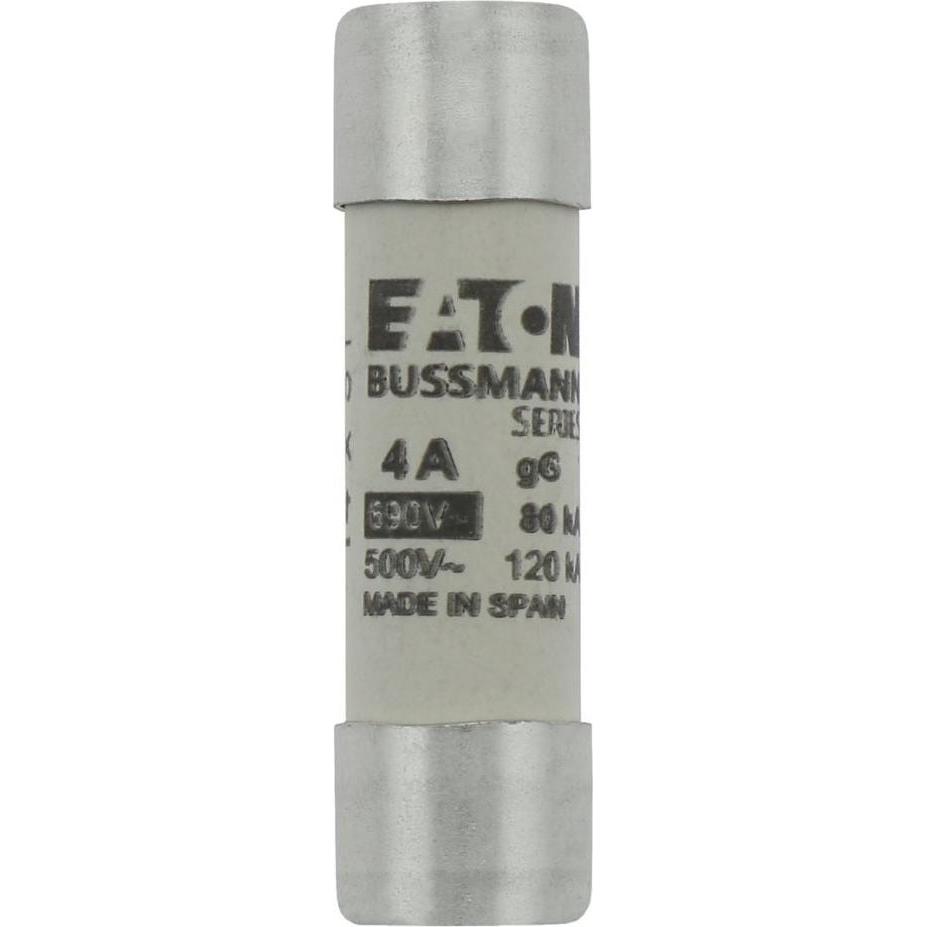 10x Eaton, Sicherung, Sicherungseinsatz, Niederspannung, 4 A, AC 690 V, 80 kA, 14 x 51 mm, gL/gG, IEC C14G4 (Feinsicheru...