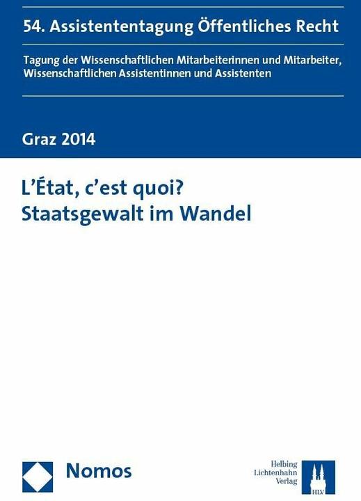 Actual product image L'État c'est quoi? Staatsgewalt im Wandel (German, Lisa Heschl, 2015)