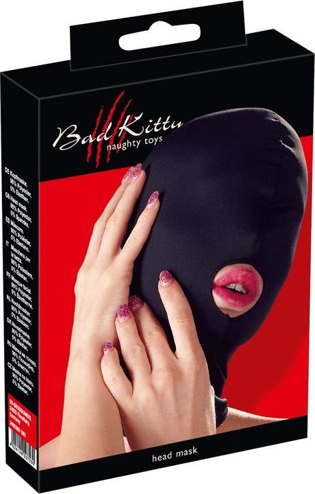 Bad Kitty Masque de tête avec ouverture pour la bouche