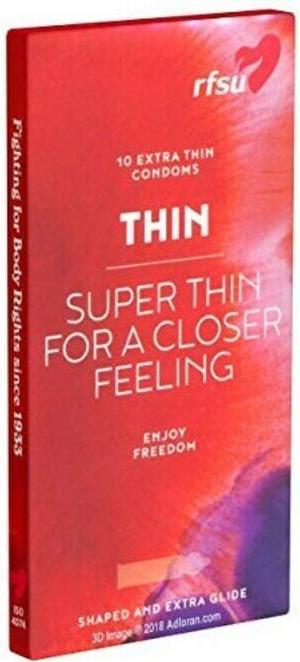 Produktbild rfsu Thin» (Super thin for a closer feeling) 10 extra dünne Kondome für besondere Gefühlsintensität (10 Stk.)