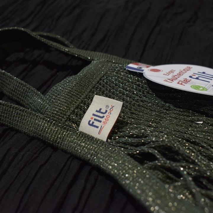 Actual product image Filt - Einkaufsnetz mit kurzen Henkel khaki glitter