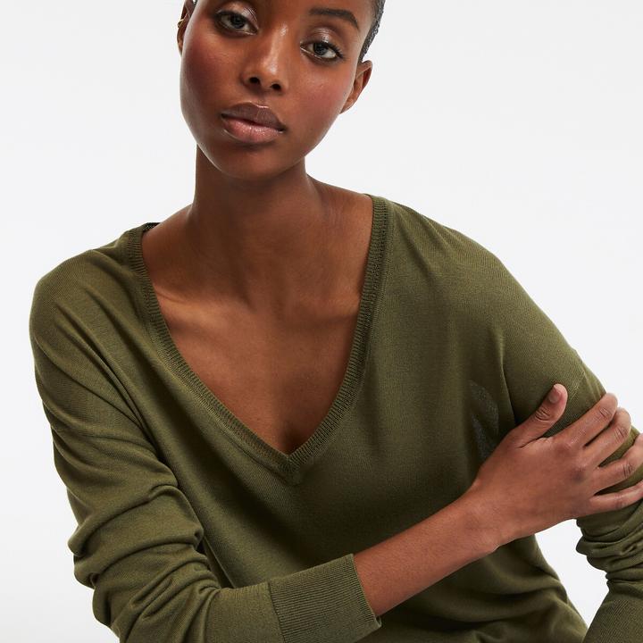 Produktbild La Redoute Collections Pullover mit V-Ausschnitt (M)