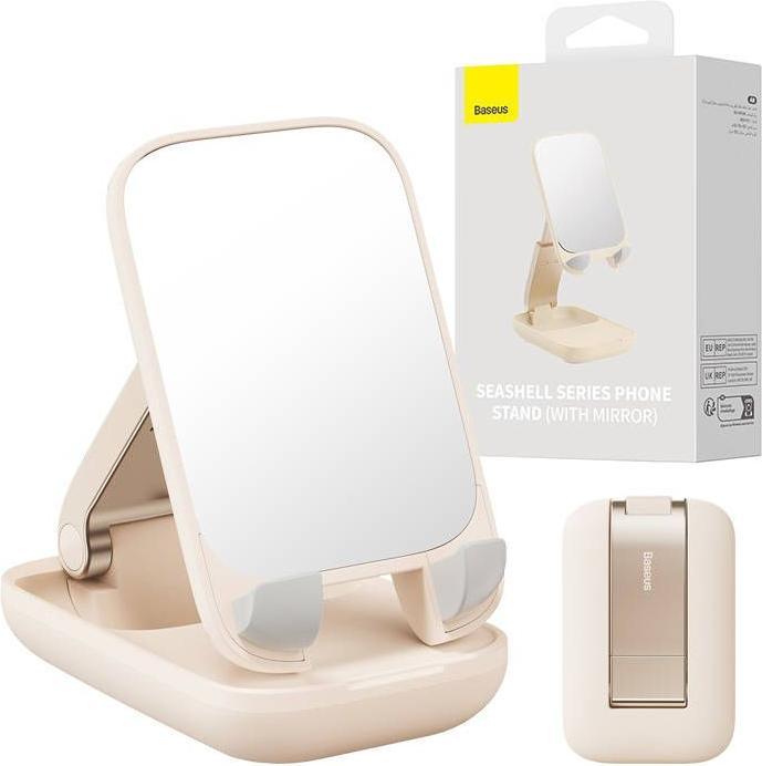 Actual product image Baseus Folding Phone Stand with mirror (baby pink)