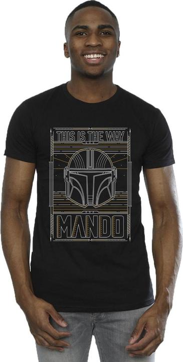 Produktbild Star Wars The Mandalorian The Way Outline Helm TShirt (S)
