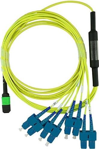 Actual product image BlueOptics Fibre optic MPO/4xSC breakout cable G.657.A1 singlemode 3 metres (3 m)