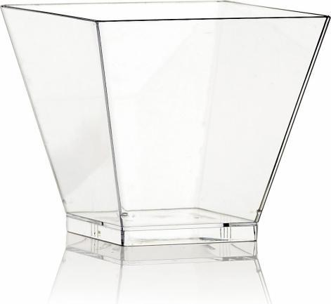 Antalis Dessert cup on foot PS clear square 60ml Kova 300pcs/ka - (300 pcs.)