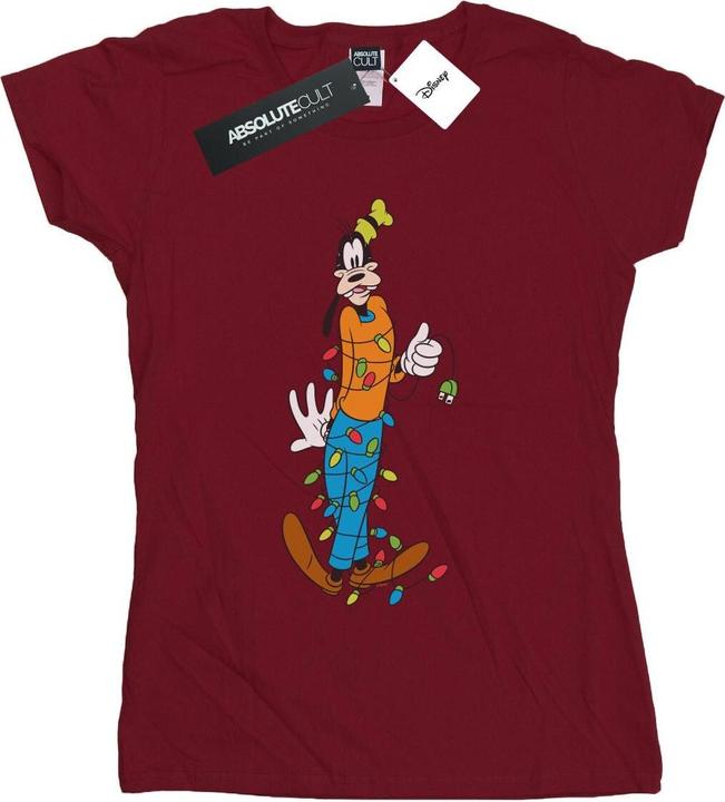 Immagine prodotto Disney Goofy Christmas Lights Maglietta Donna (XL)