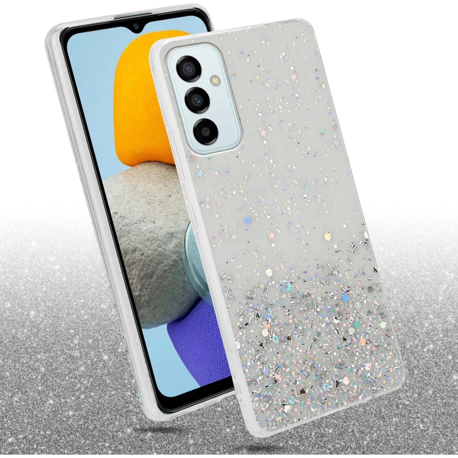 Thumbnail - Cadorabo TPU Hülle für Samsung Galaxy M23 5G mit Glitzer (Samsung Galaxy M23 5G), Smartphone Hülle, Transparent