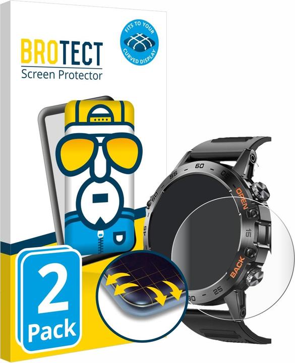 Productafbeelding BROTECT Volledig bedekkende screen protector (Smartwatch 1.39")