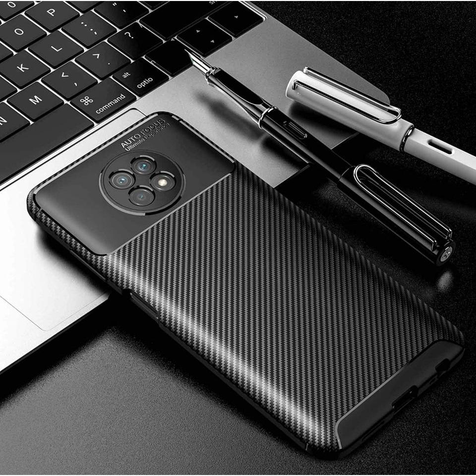 Thumbnail - Screenguard Xiaomi Redmi Note 9T Hülle Carbon Design TPU Case (Xiaomi Redmi Note 9T), Smartphone Hülle, Schwarz