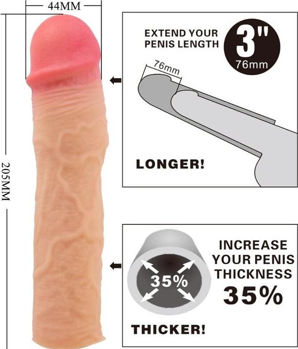 Actual product image Pretty Love - Stevenson penis shaft with 7.6 cm lengthening flesh