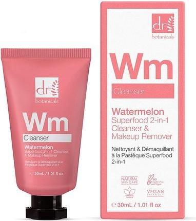Actual product image Dr Botanicals WATERMELON SUPERFOOD 2-in-1 cleanser & makeup remover 30 ml (Facial cleansing wipes, 30 ml)