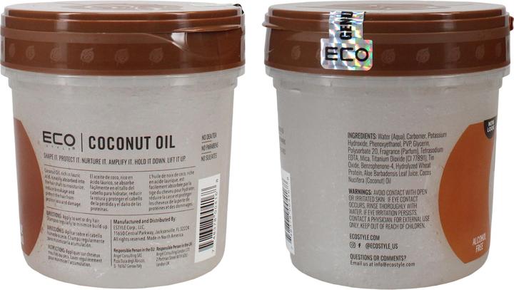 Actual product image Eco Style Coconut Oil (Hair gel, 473 ml)