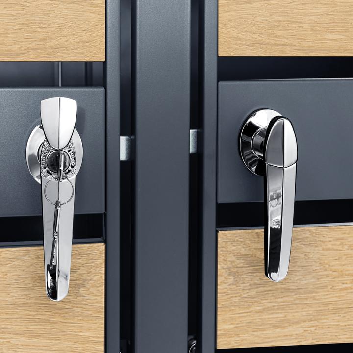 Immagine prodotto Axi Contenitore per rifiuti Lucas in metallo antracite/legno 4x 240L