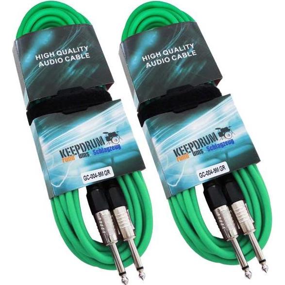 Thumbnail - keepdrum Kabel GC-004 Grün Klinkenkabel Mono 9m 2 Stück (9 m), Audio Kabel