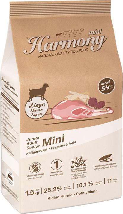 Produktbild Harmony Dog Natural Mini Kaltgepresstes Hundefutter Ziege (1500 g)