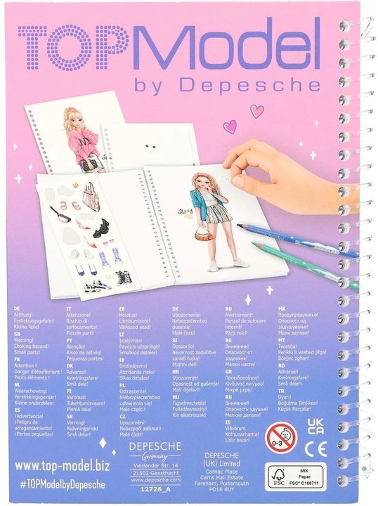 Actual product image Top Model TOPModel - Pocket Colouring Book ( 0412726 )