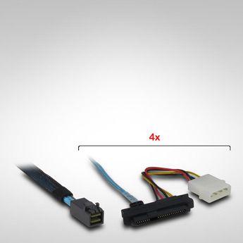 Produktbild Intertech Inter Tech Kabel Inter-Tech SFF 8643 -> 4x 8482, SATA Power (50 cm, SATA)
