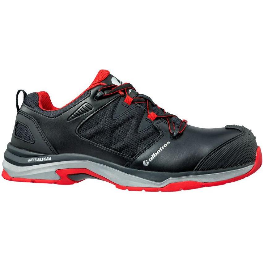 Albatros, Sicherheitsschuhe, Sicherheitsschuh ULTRATRAIL BLACK Low Grösse 47 schwarz/rot S3 ESD HRO SRC EN ISO 20345 Gla...