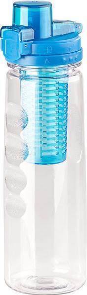 Produktbild Rosenstein & Söhne Tritan-Trinkflasche mit Fruchtbehälter, BPA-frei, 800 ml, blau