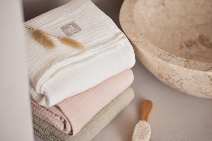 Actual product image Jollein Burp cloths Hydrophil Olive Green Ivory set of 4 (70 cm, 70 cm)