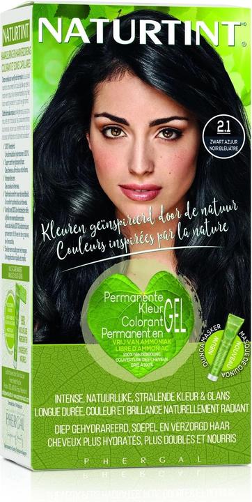 Productafbeelding Naturtint Permanente Haarkleur Gel 2.1 Blauw Zwart zonder Ammoniak (2.1 Blauw Zwart zonder ammoniak)