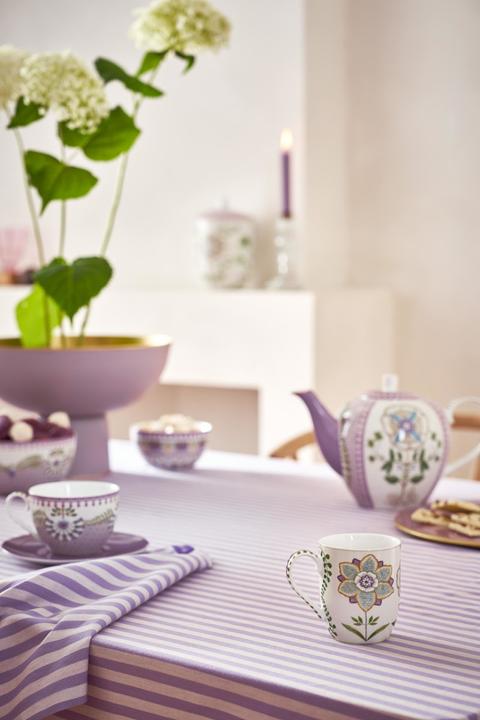 Image du produit PIP Studio Lily&Lotus Tasse blanche/violet 145ml (145 ml, 1 x)